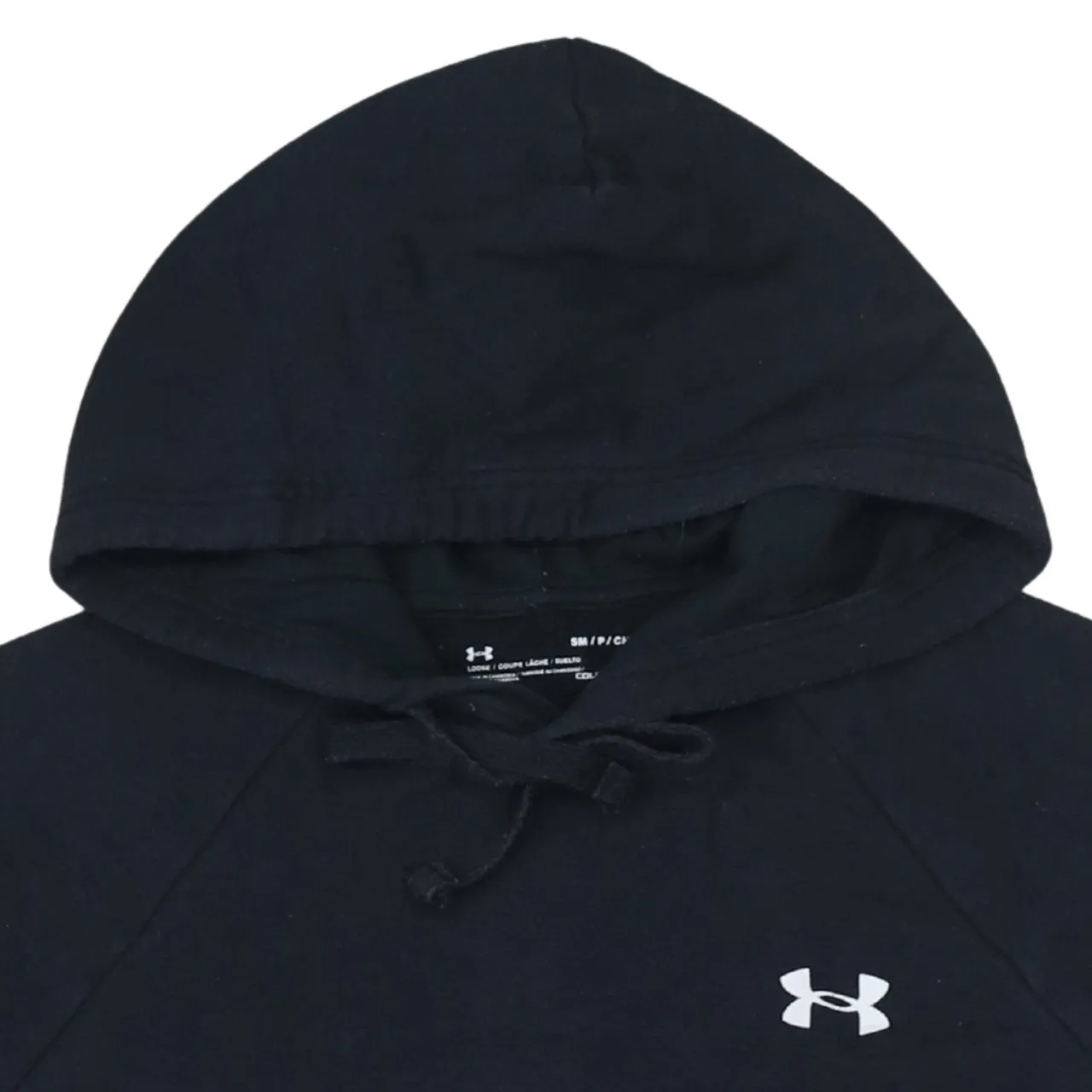 Under Armour Black Hoodie Men’s Small Embroidered Chest Logo Front Pocket Pullover Sweatshirt sold by Vintage Club product image thumbnail 3