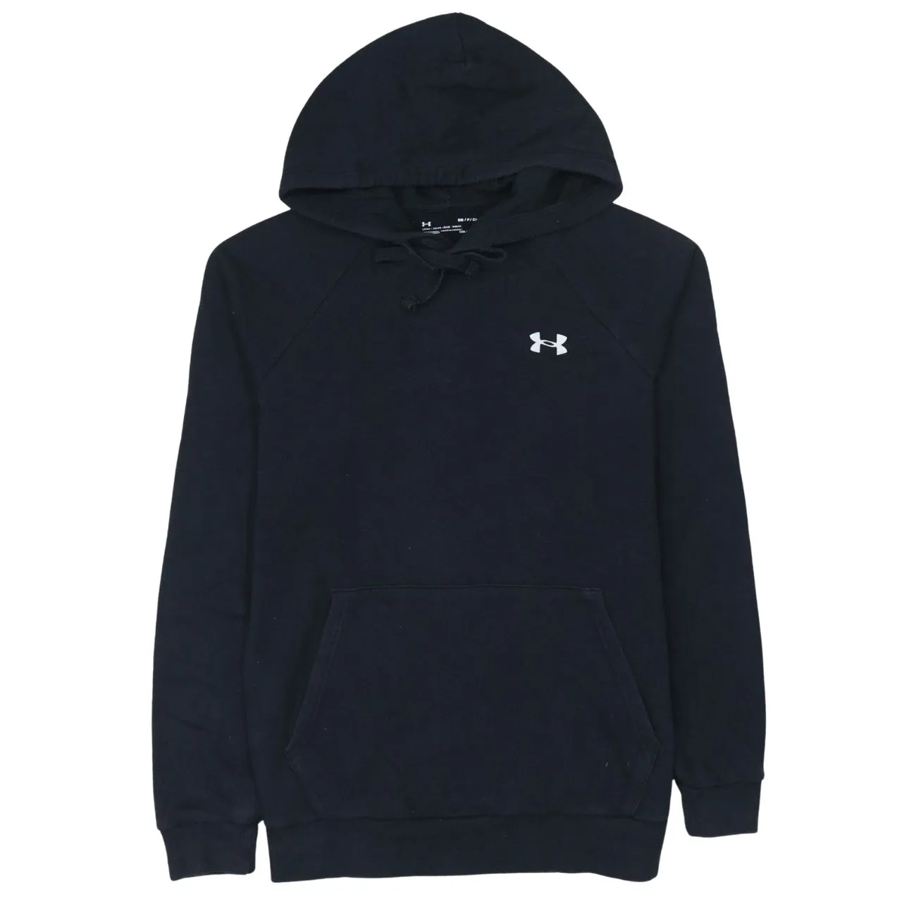 Under Armour Black Hoodie Men’s Small Embroidered Chest Logo Front Pocket Pullover Sweatshirt sold by Vintage Club