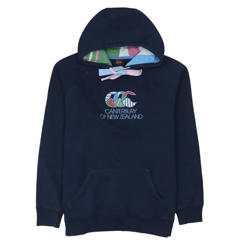CANTERBURY 90's Spellout Pullover Hoodie Large  Navy Blue sold by Vintage Club