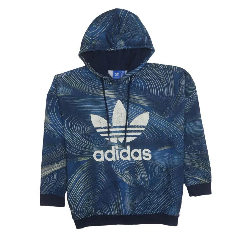 Adidas 90's Spellout Pullover Hoodie XLarge Navy Blue sold by Vintage Club