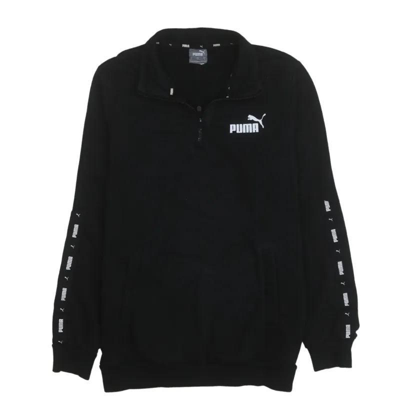 Puma 90's Lightwash Quarter Zip Sweatshirt Small Black sold by Vintage Club