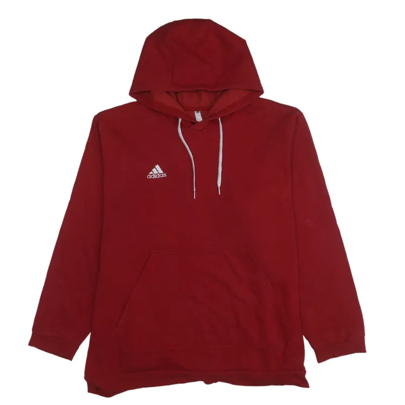 Adidas 90's Drawstring Pockets Pullover Hoodie XXLarge (2XL) Red sold by Vintage Club