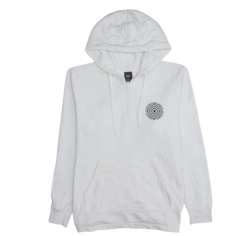 VANS 90's Drawstring Pockets Pullover Hoodie Medium White sold by Vintage Club