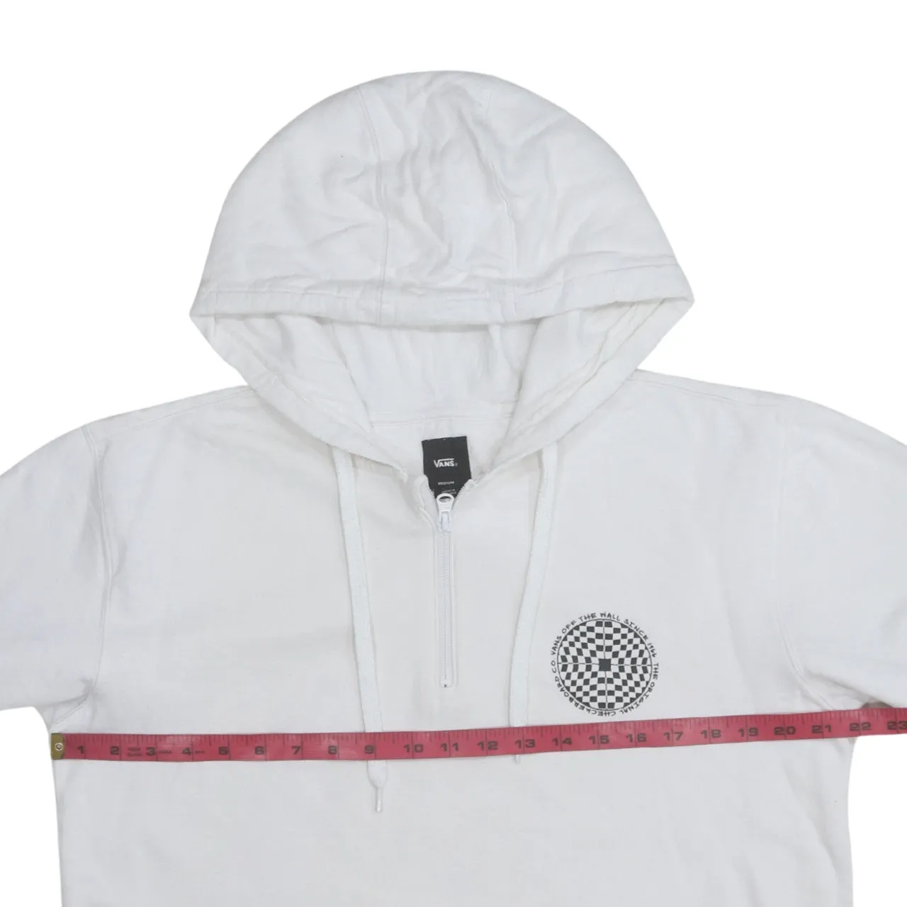 VANS 90's Drawstring Pockets Pullover Hoodie Medium White sold by Vintage Club product image thumbnail 5
