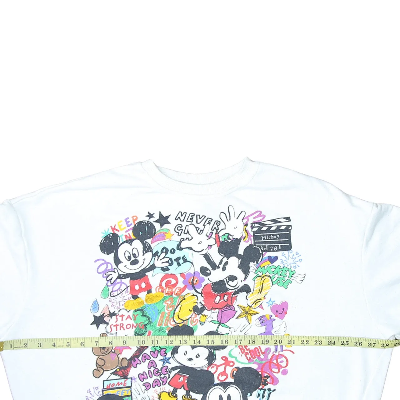 Disney 90's Mickey Mouse Crew Neck Sweatshirt Large White sold by Vintage Club product image thumbnail 5
