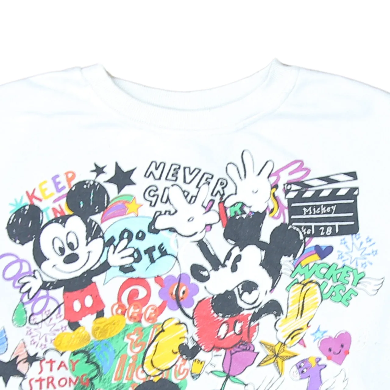 Disney 90's Mickey Mouse Crew Neck Sweatshirt Large White sold by Vintage Club product image thumbnail 3