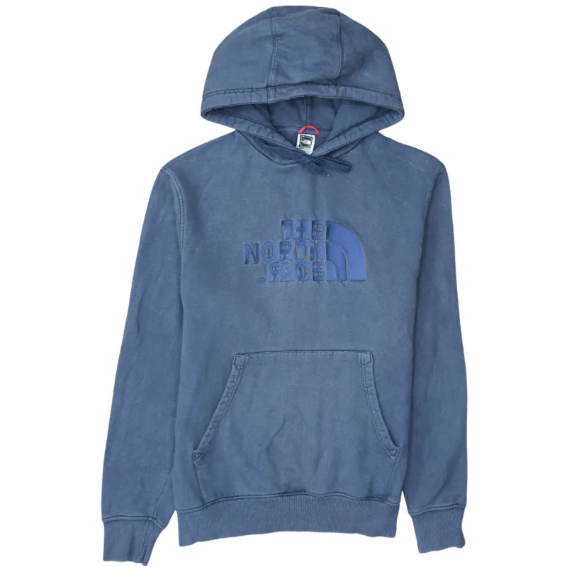 The North Face 90's Spellout Pullover Hoodie Medium Navy Blue sold by Vintage Club