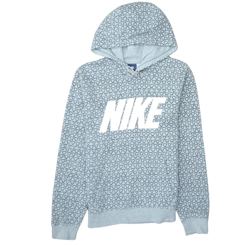 Nike 90's Spellout Pullover Hoodie Small Grey sold by Vintage Club