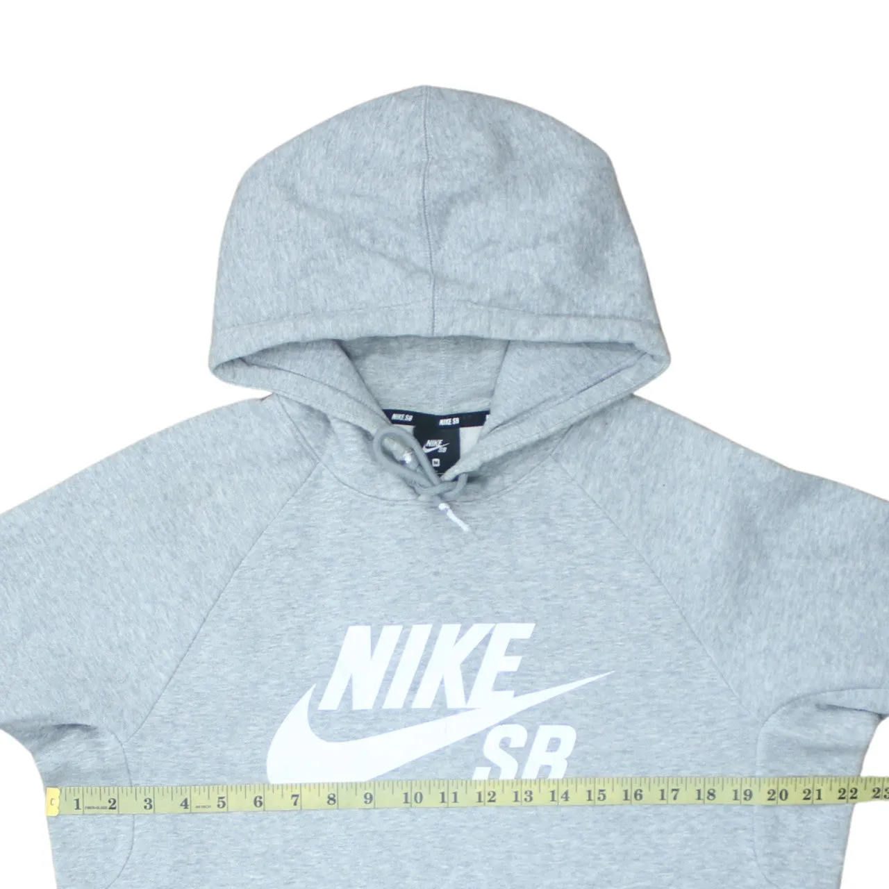 Nike 90's Center Middle Swoosh Pullover Hoodie Medium Grey sold by Vintage Club product image thumbnail 5