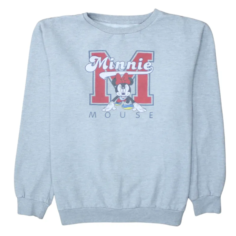 Disney 90's Minnie Mouse Crew Neck Sweatshirt Large  Grey sold by Vintage Club