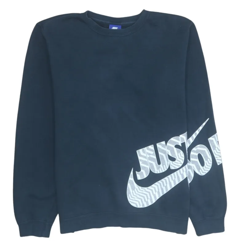 Nike 90's Swoosh Crew Neck Sweatshirt Medium Black sold by Vintage Club