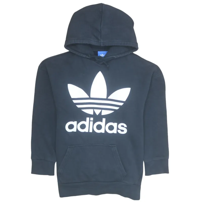 Adidas 90's Spellout Pullover Hoodie Small Black sold by Vintage Club