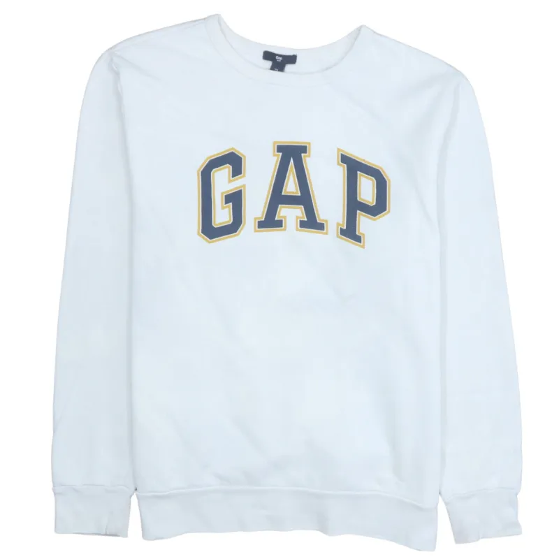 Gap 90's Spellout Crew Neck Sweatshirt Large White sold by Vintage Club
