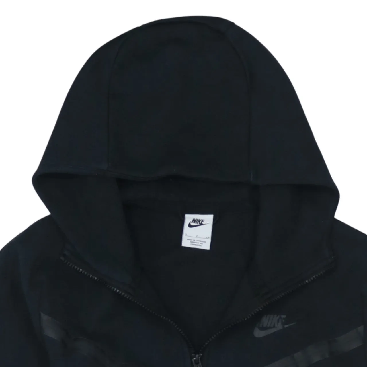 Nike 90's Swoosh Full Zip Up Hoodie Small Black sold by Vintage Club product image thumbnail 3
