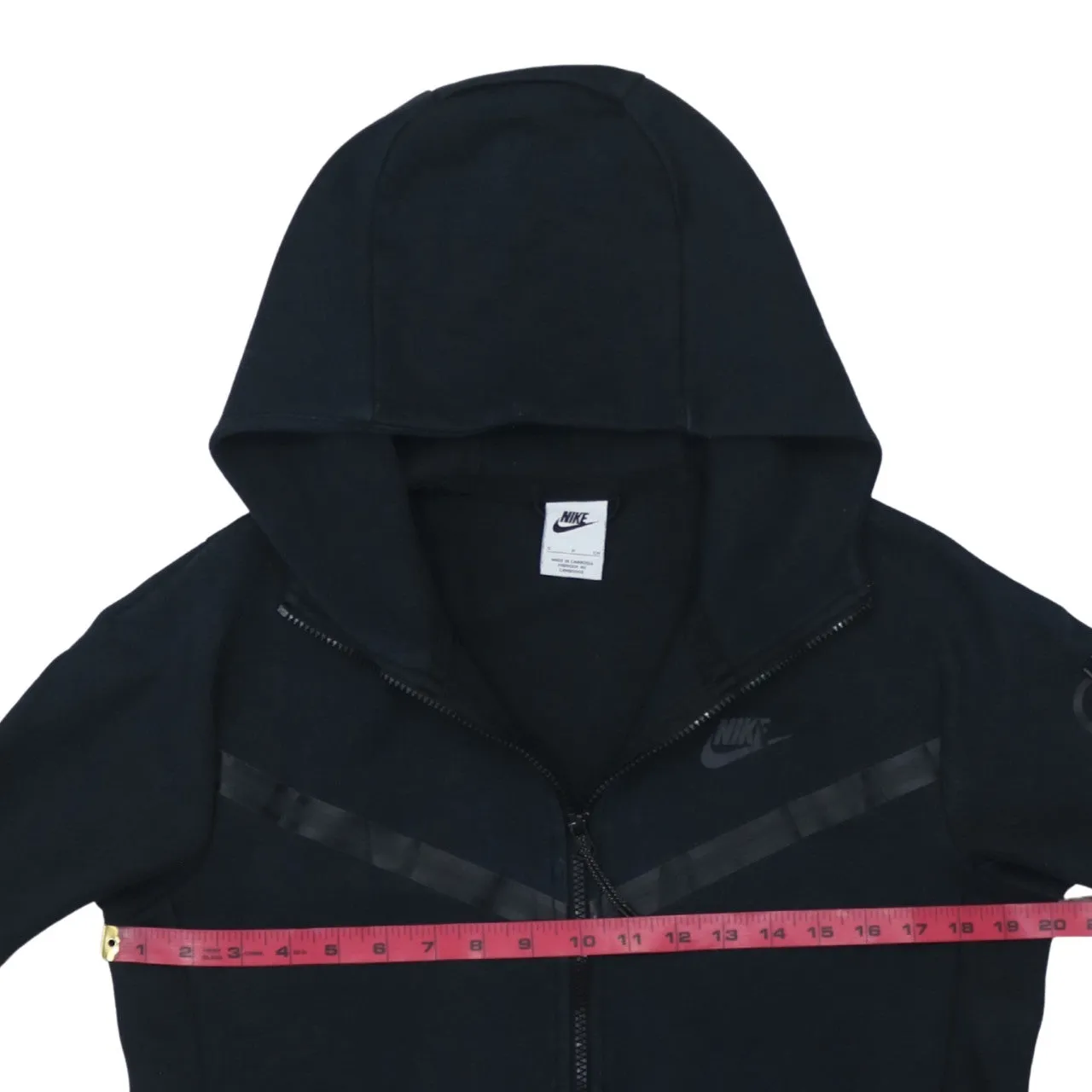 Nike 90's Swoosh Full Zip Up Hoodie Small Black sold by Vintage Club product image thumbnail 5