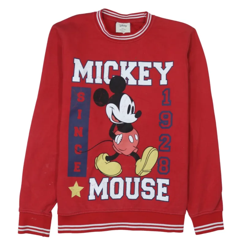 Disney 90's Mickey Mouse Crew Neck Sweatshirt XLarge Red sold by Vintage Club