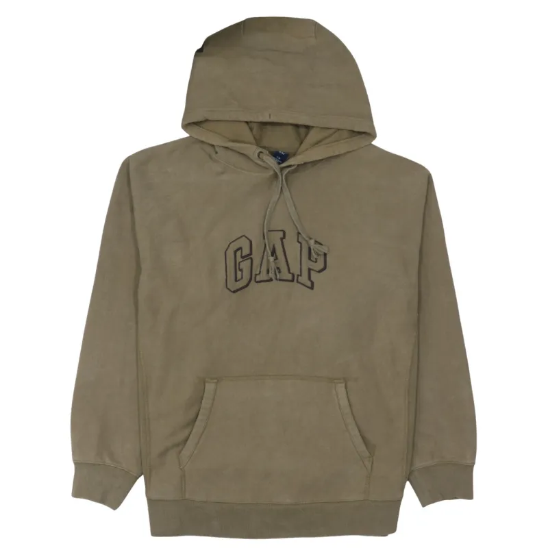 Gap 90's Spellout Pullover Hoodie Large Khaki Green sold by Vintage Club