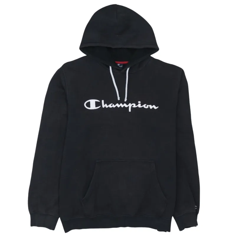 Champion 90's Spellout Pullover Hoodie XLarge Black sold by Vintage Club