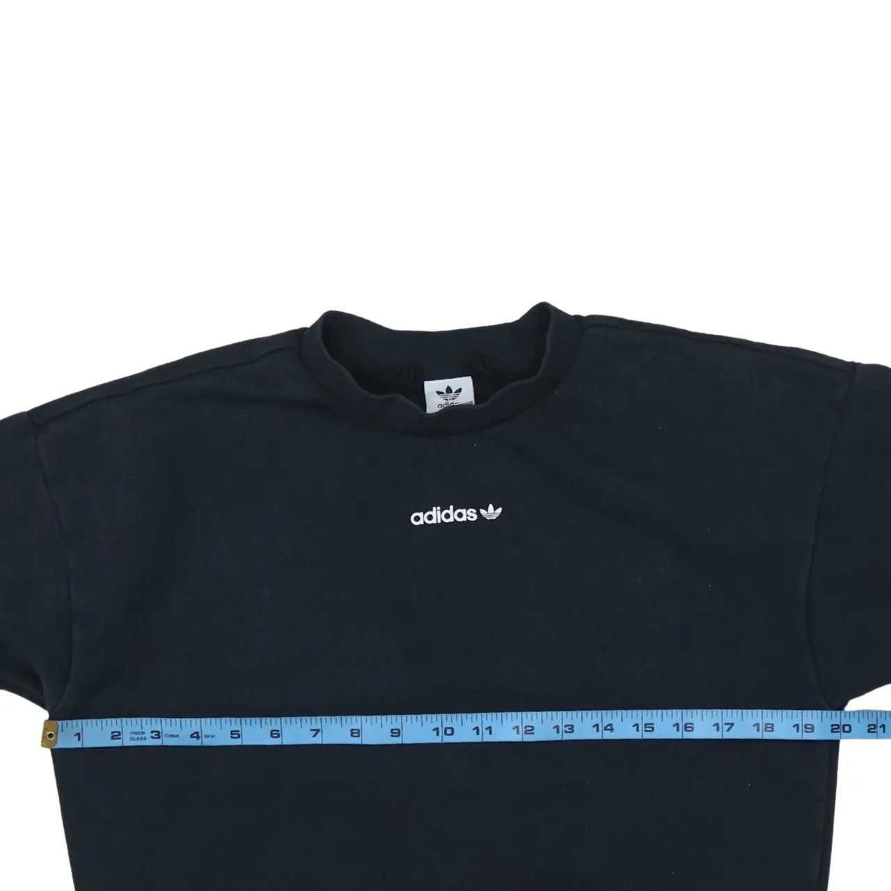 Adidas Black Sweatshirt Men's Small Printed Logo Sleeve Branding Pullover Fleece Top sold by Vintage Club product image thumbnail 5