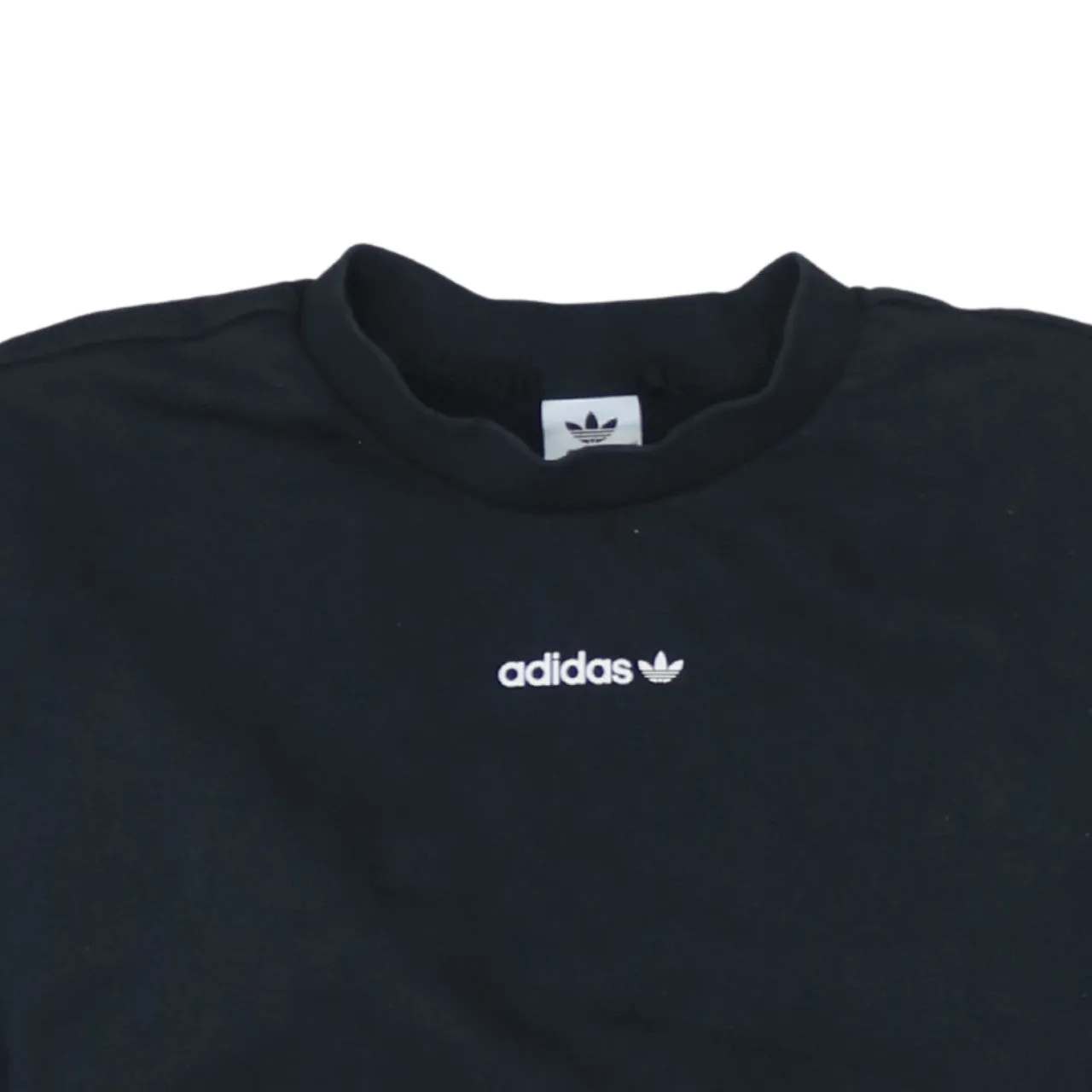 Adidas Black Sweatshirt Men's Small Printed Logo Sleeve Branding Pullover Fleece Top sold by Vintage Club product image thumbnail 3