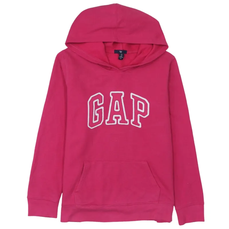 Gap Pink Hoodie Women’s Large Embroidered Logo Front Pouch Fleece Pullover Sweatshirt sold by Vintage Club