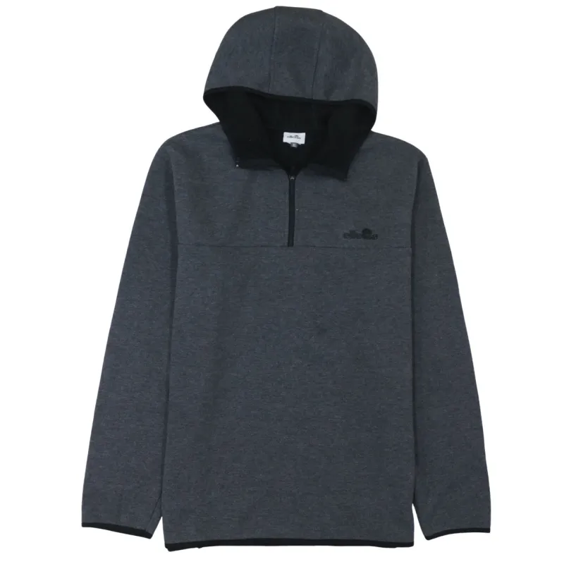 Ellesse Charcoal Grey Hoodie Women’s XLarge Quarter Zip Embroidered Logo Pullover Sweatshirt sold by Vintage Club