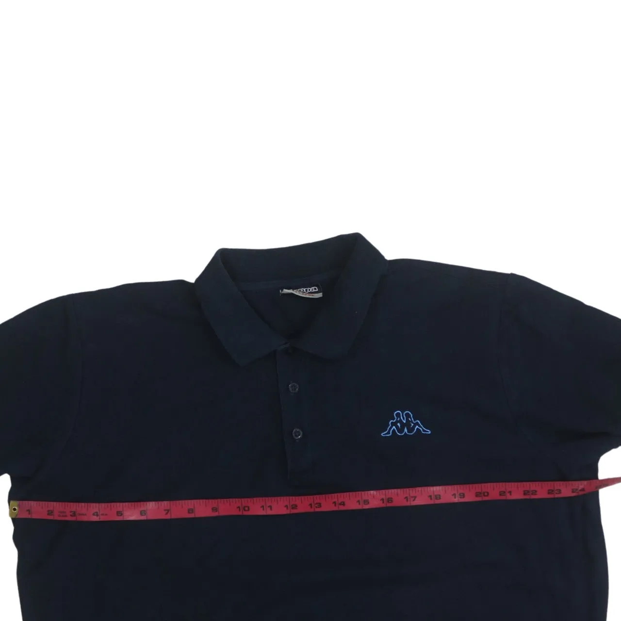 Kappa 90's Short Sleeves Quarter Button Polo Shirt XXLarge (2XL) Navy Blue sold by Vintage Club product image thumbnail 5