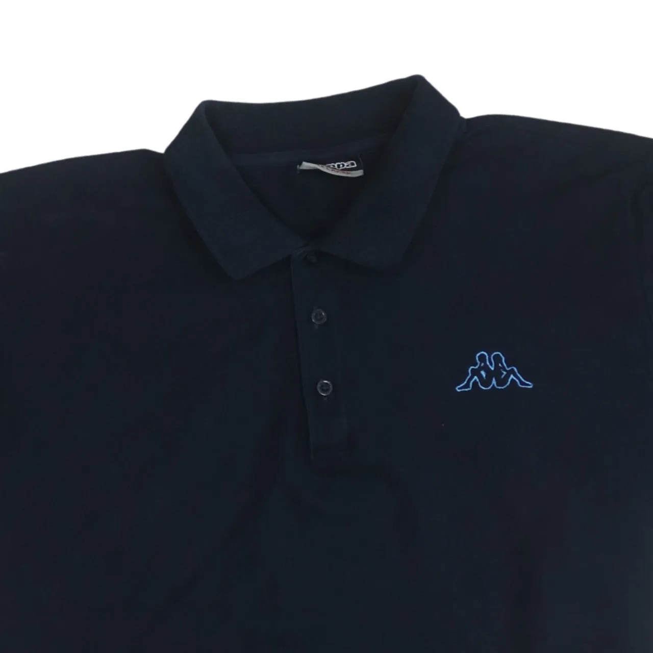 Kappa 90's Short Sleeves Quarter Button Polo Shirt XXLarge (2XL) Navy Blue sold by Vintage Club product image thumbnail 3