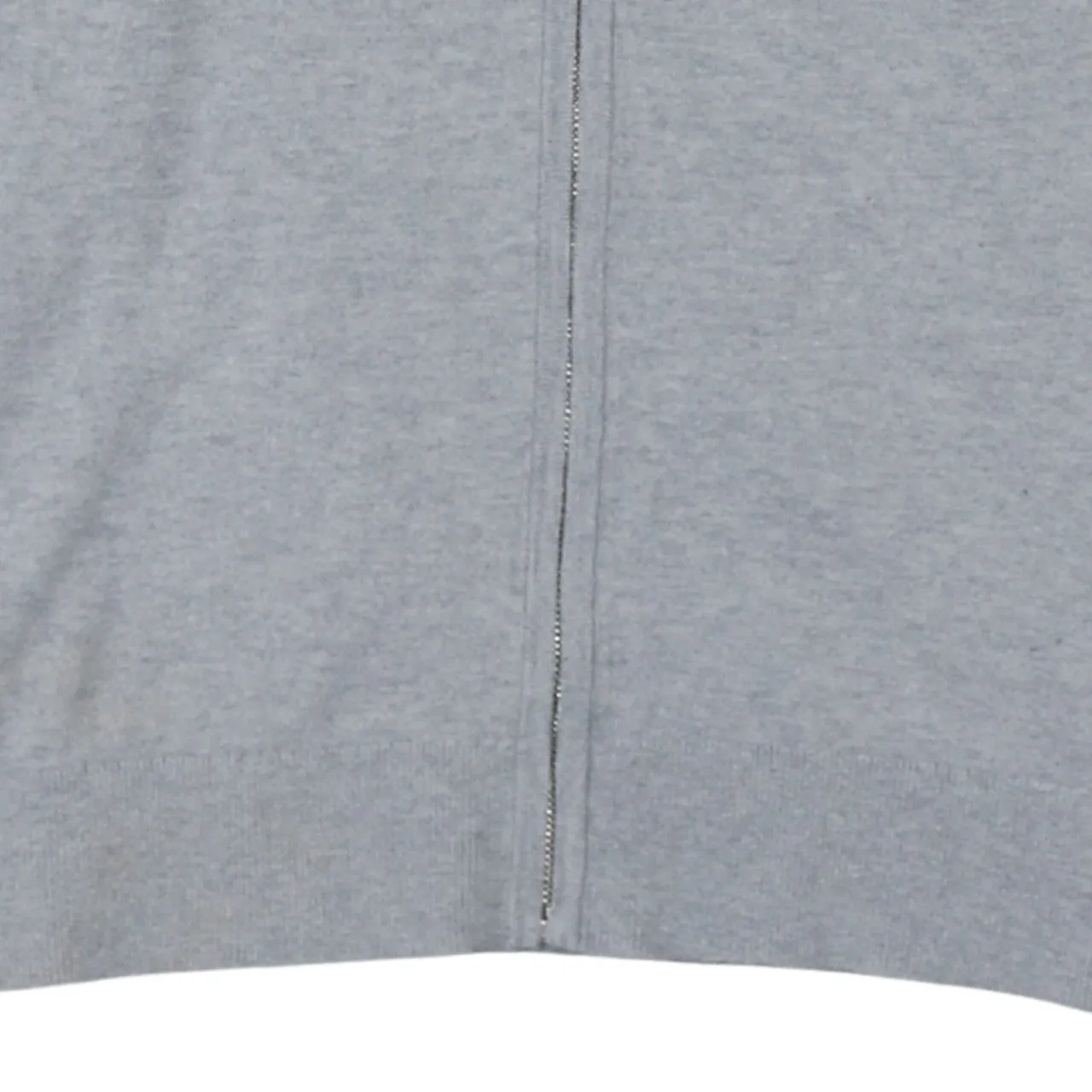 Tommy Hilfiger Grey Zip Hoodie Women’s Large Drawstring Hood Minimal Logo Casual Top sold by Vintage Club product image thumbnail 4