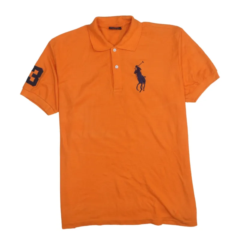 Polo Sport 90's Short Sleeves Quarter Button Polo Shirt XXLarge (2XL) Orange sold by Vintage Club