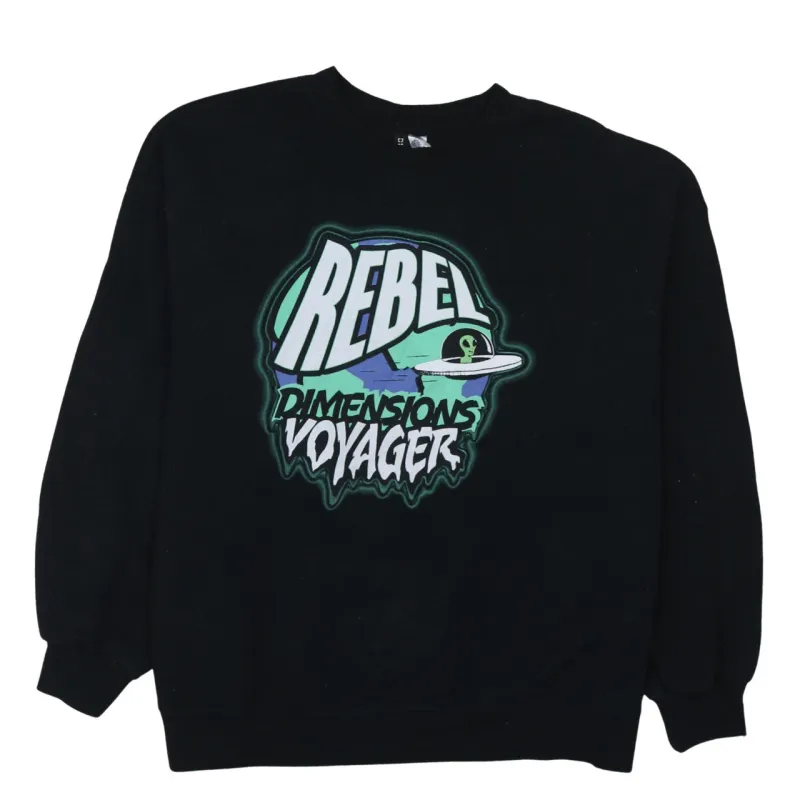 DIVIDCD 90's Rebel Dimensions Voyager Crew Neck Sweatshirt XLarge Black sold by Vintage Club