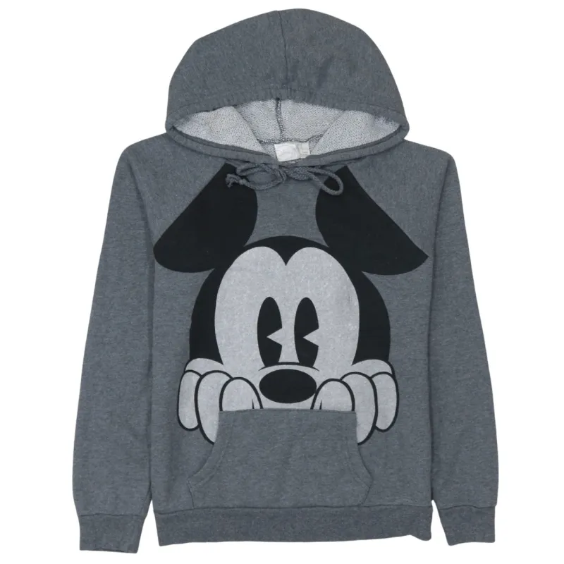 Disney 90's Mickey Mouse Pullover Hoodie Small Grey sold by Vintage Club