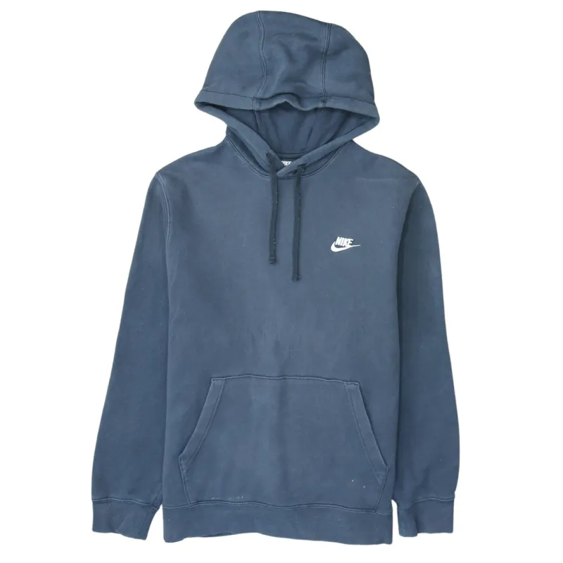 Nike 90's Swoosh Pullover Hoodie Large Navy Blue sold by Vintage Club