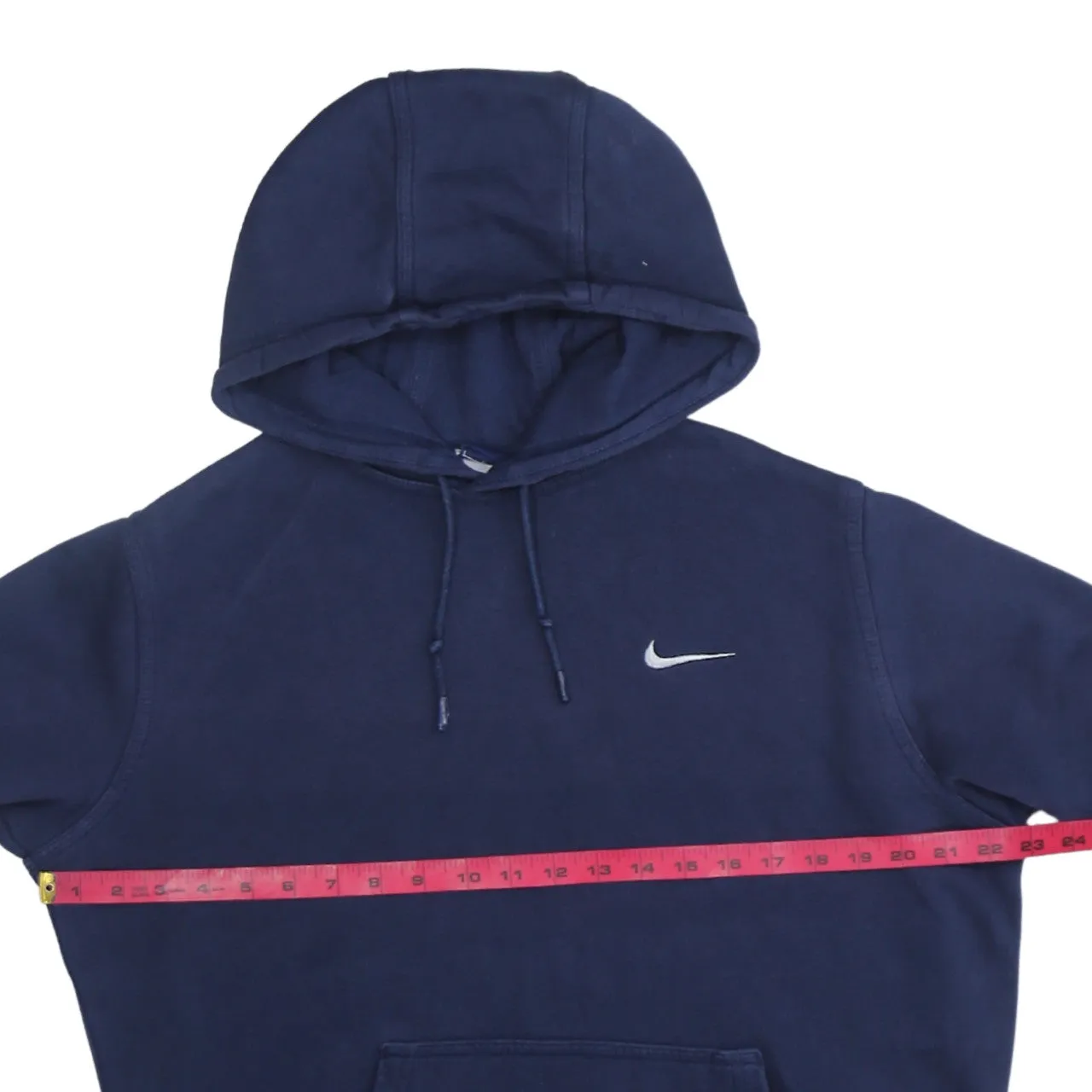 Nike 90's Swoosh Pullover Hoodie Large Navy Blue sold by Vintage Club product image thumbnail 5