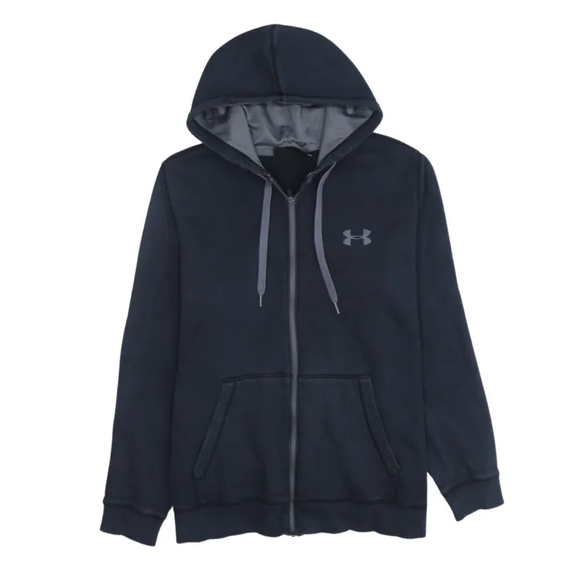 Under Armour 90's Drawstring Pockets Full Zip Up Hoodie XLarge Black sold by Vintage Club
