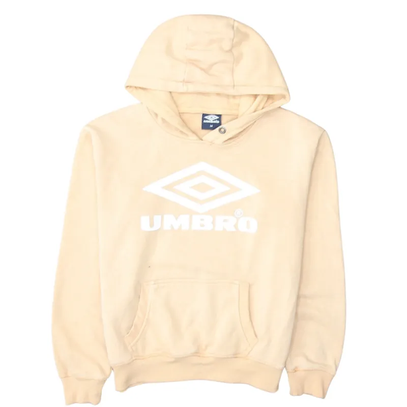 Umbro 90's Spellout Pullover Hoodie Medium Beige Cream sold by Vintage Club