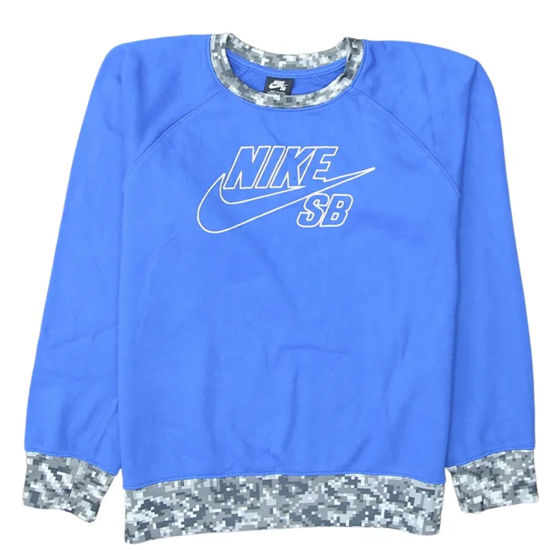 Nike 90's Center Middle Swoosh Crew Neck Sweatshirt XLarge Blue sold by Vintage Club