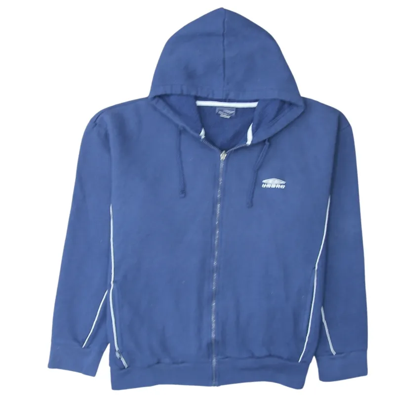 Umbro 90's Lightweight Full Zip Up Hoodie Large Navy Blue sold by Vintage Club