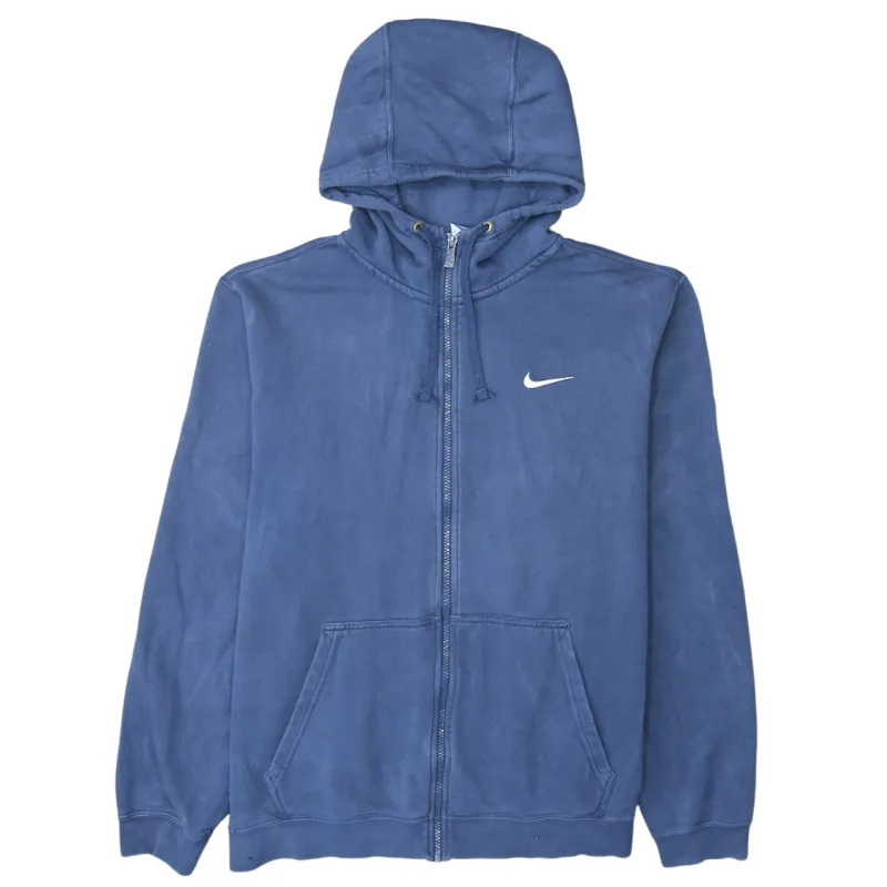 Nike 90's Swoosh Full Zip Up Hoodie XLarge Navy Blue sold by Vintage Club
