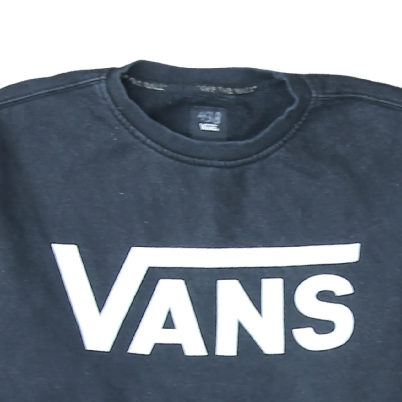 VANS 90's Spellout Crew Neck Sweatshirt Large Black sold by Vintage Club product image thumbnail 3