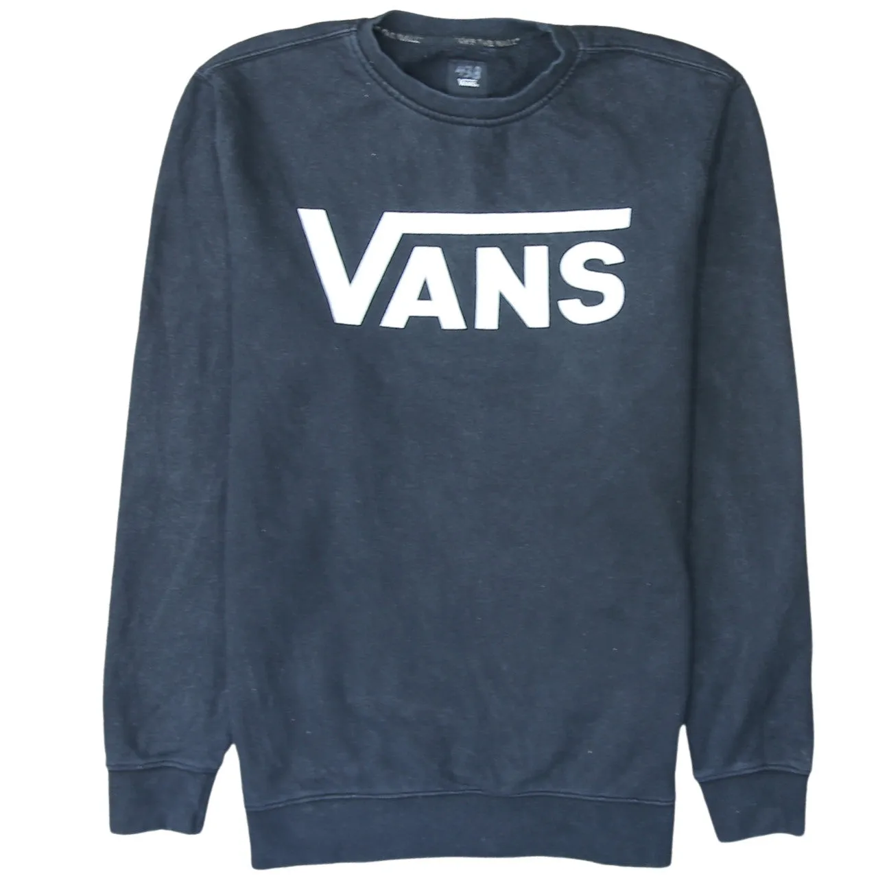 VANS 90's Spellout Crew Neck Sweatshirt Large Black sold by Vintage Club