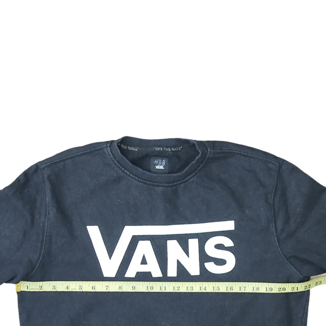 VANS 90's Spellout Crew Neck Sweatshirt Large Black sold by Vintage Club product image thumbnail 5