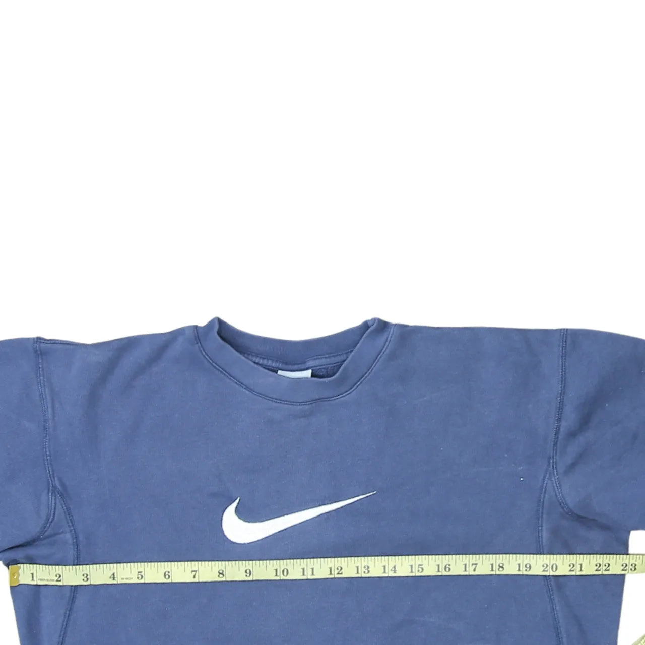 Nike Navy Blue Sweatshirt Men’s XLarge Printed Swoosh Logo Crewneck Pullover Fleece Top sold by Vintage Club product image thumbnail 5