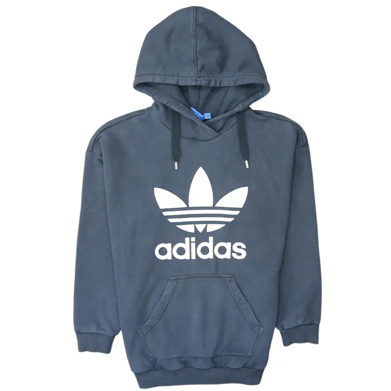Adidas 90's Spellout Pullover Hoodie Small Navy Blue sold by Vintage Club