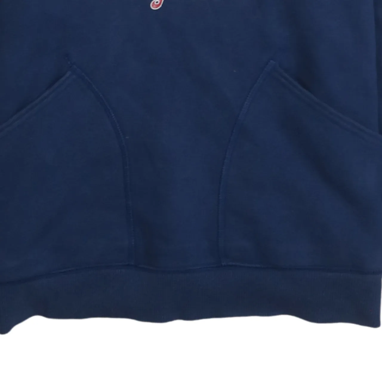 Adidas Navy Blue Hoodie Women’s Medium Printed Trefoil Logo Front Pouch Casual Sweatshirt sold by Vintage Club product image thumbnail 4