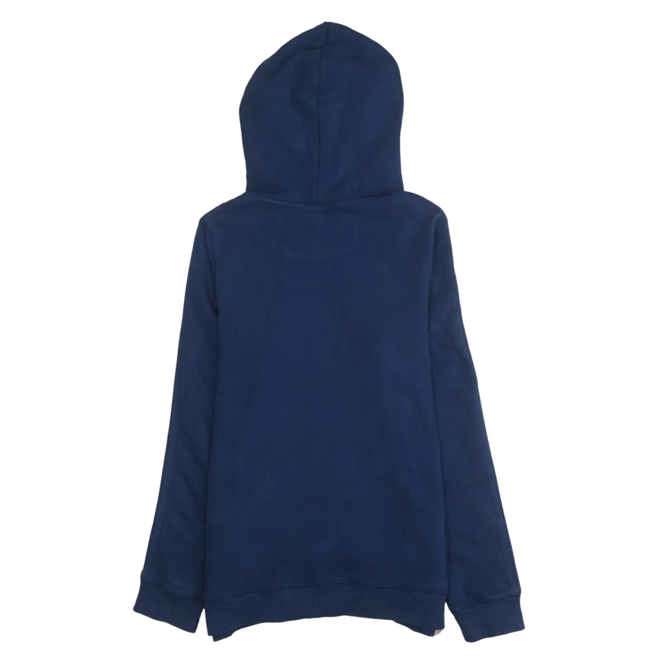 Adidas Navy Blue Hoodie Women’s Medium Printed Trefoil Logo Front Pouch Casual Sweatshirt sold by Vintage Club product image thumbnail 2