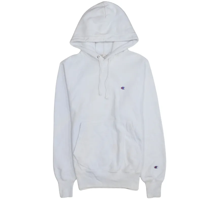 Champion 90's Drawstring Pockets Pullover Hoodie Small White sold by Vintage Club