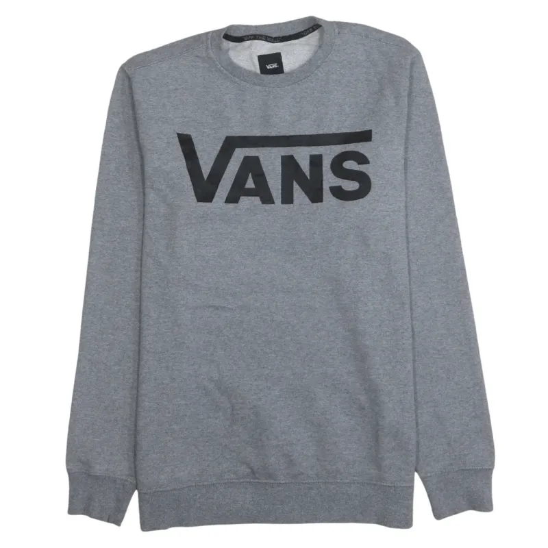 VANS 90's Spellout Crew Neck Sweatshirt Medium Grey sold by Vintage Club