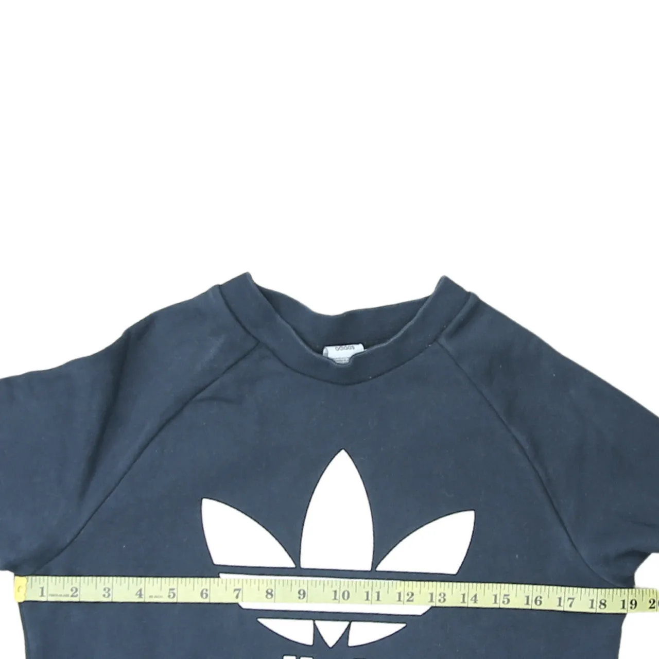 Adidas 90's Spellout Crew Neck Hoodie Medium Black sold by Vintage Club product image thumbnail 5