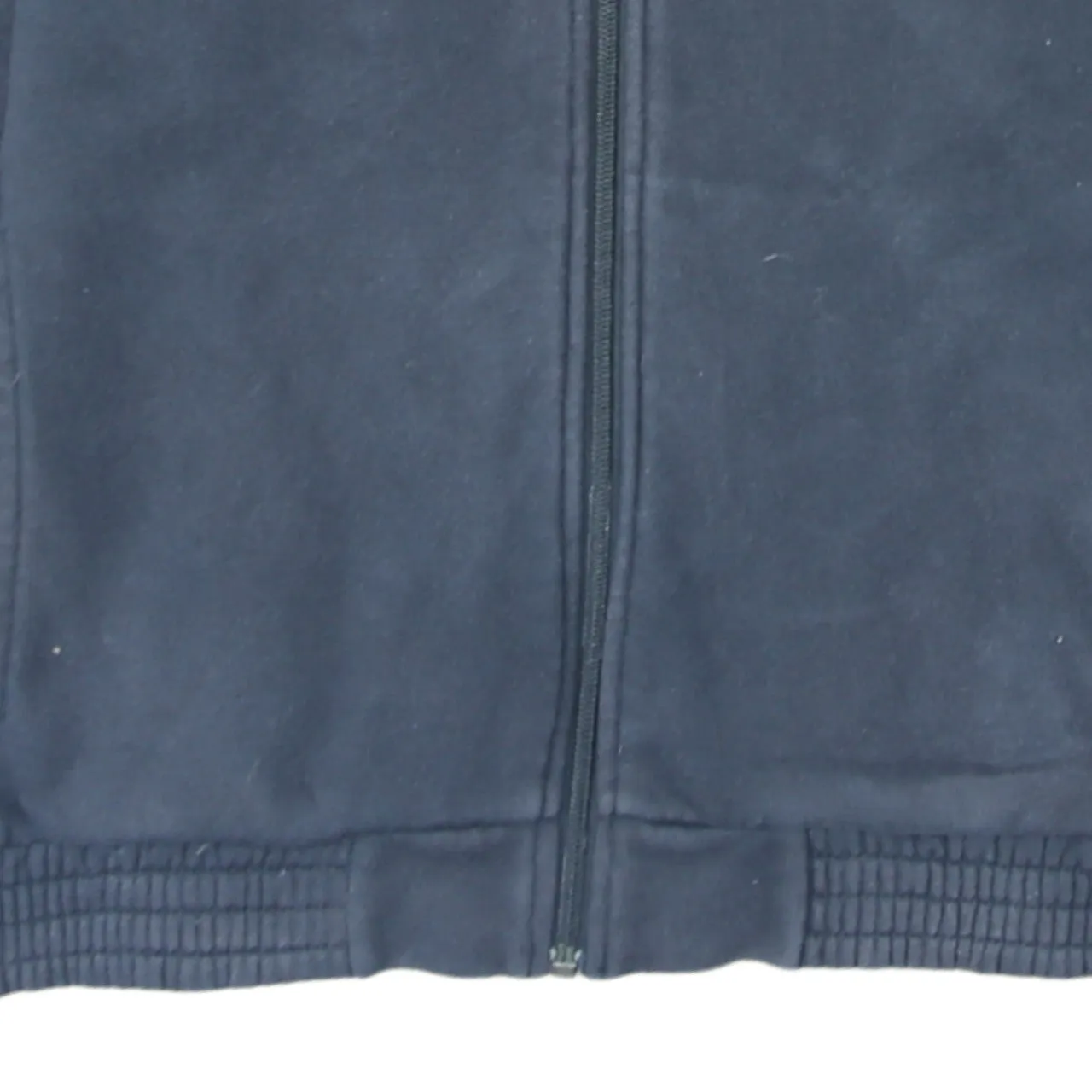 Adidas Black Full Zip Hoodie Women's Large Red Three Stripes Embroidered Logos Fleece Top sold by Vintage Club product image thumbnail 4